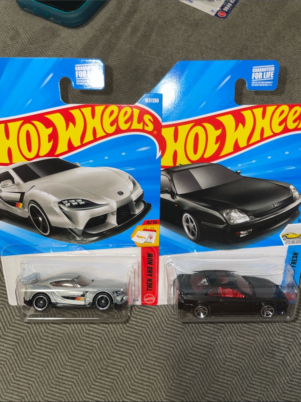 20 Toyota GR Supra & Black '98 Honda Prelude Hot Wheels